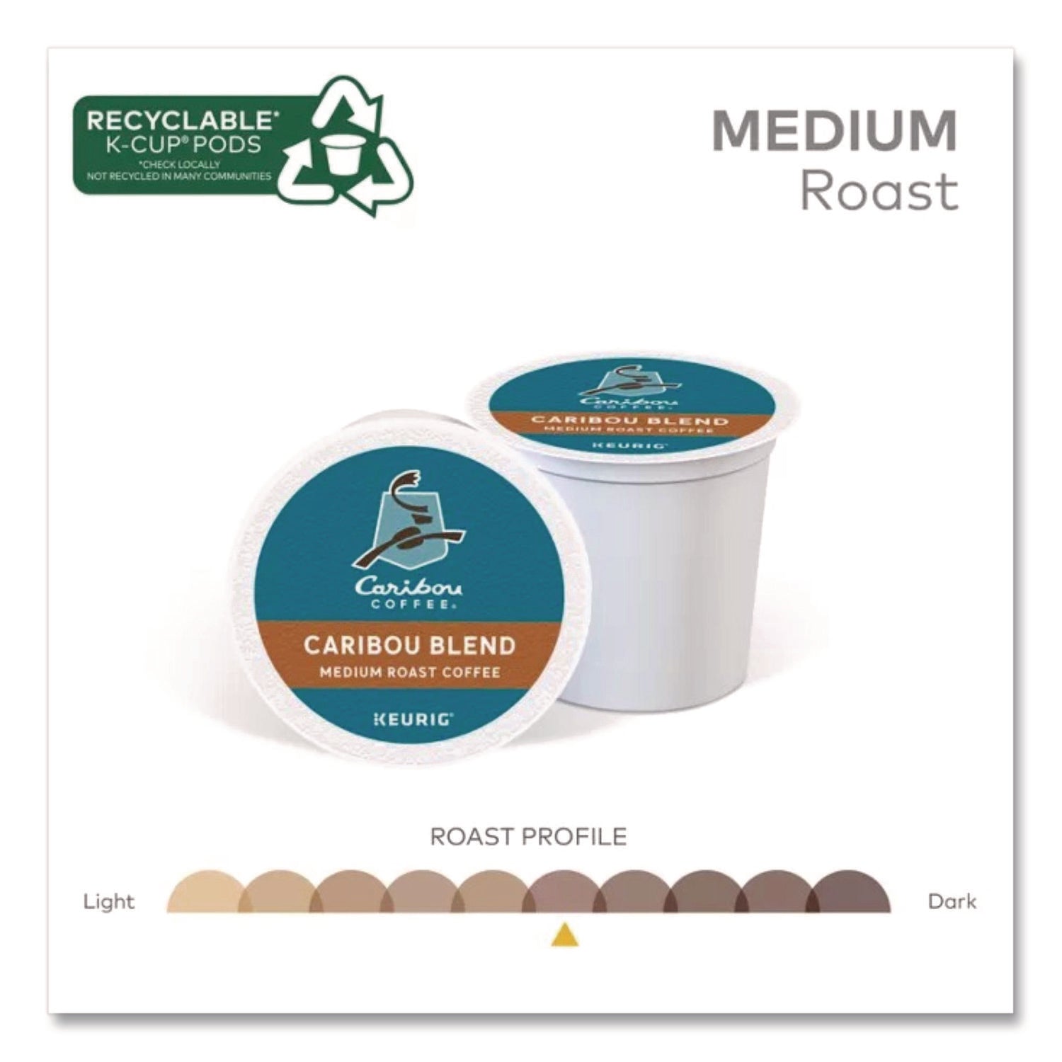 Caribou Coffee Caribou Blend, Medium Roast, Keurig K-Cup Pods, 80 ct