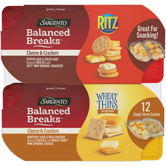 Sargento Balanced Breaks Cheese & Crackers, Variety Pack, 1.5 oz, 12 ct