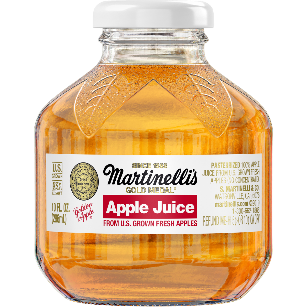 Martinelli's 100% Apple Juice, 10 fl oz, 24 ct