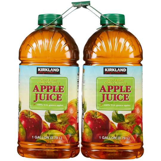 Kirkland Signature Apple Juice, Fresh Pressed, 1 Gallon, 2 ct