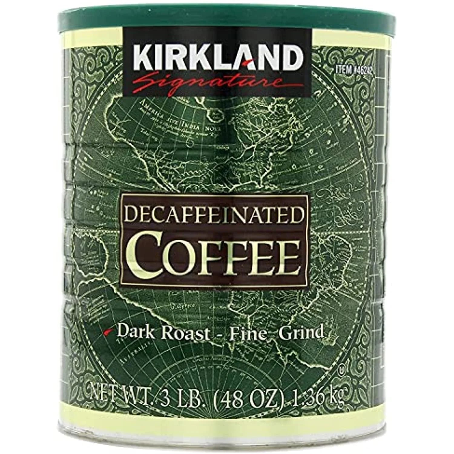 Kirkland Signature Decaf Ground Coffee, Dark Roast, 3 lbs