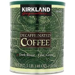 Kirkland Signature Decaf Ground Coffee, Dark Roast, 3 lbs