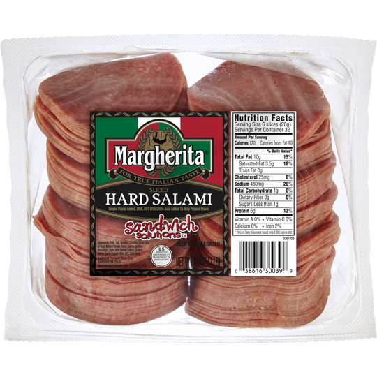 Margherita Hard Salami, Sliced, 2 lbs