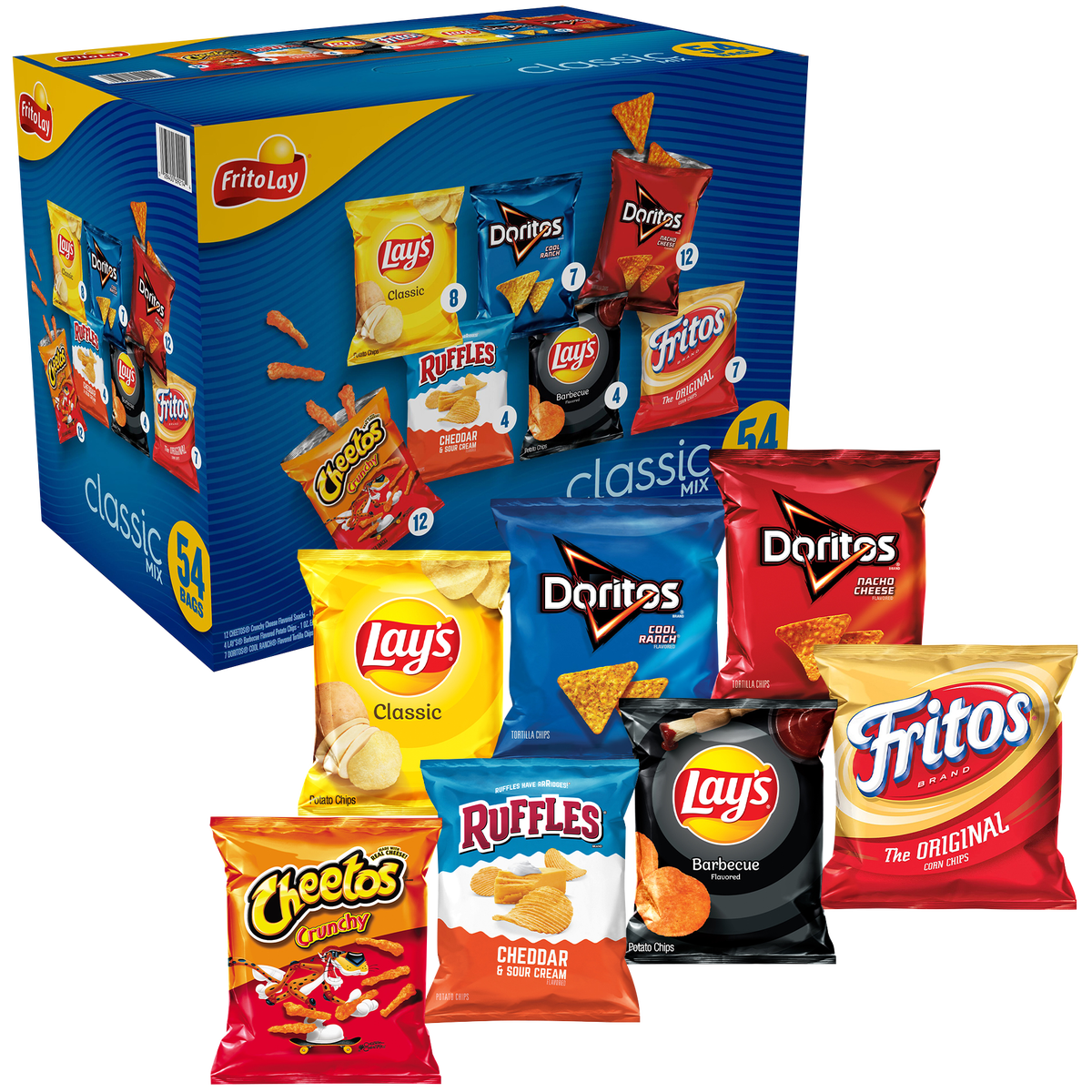 Frito-Lay Classic Mix Variety Pack, 1 oz, 54 ct