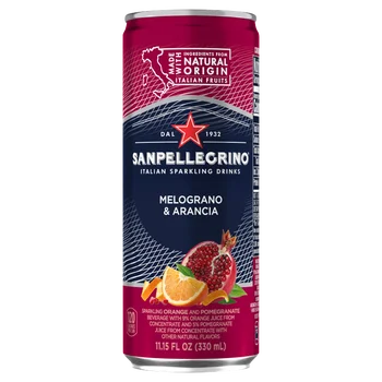 Sanpellegrino Italian Sparkling Drink, Pomegranate and Orange, 11.15 fl oz, 24 ct