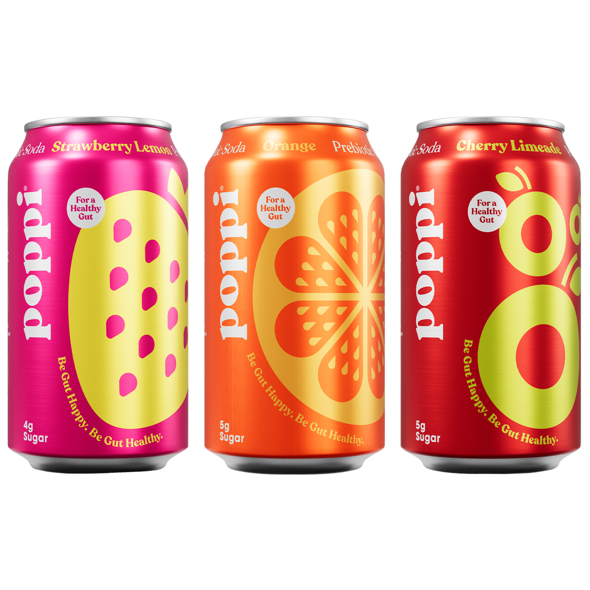 Poppi Prebiotic Soda Variety Pack, 12 fl oz Cans, 15 Pack