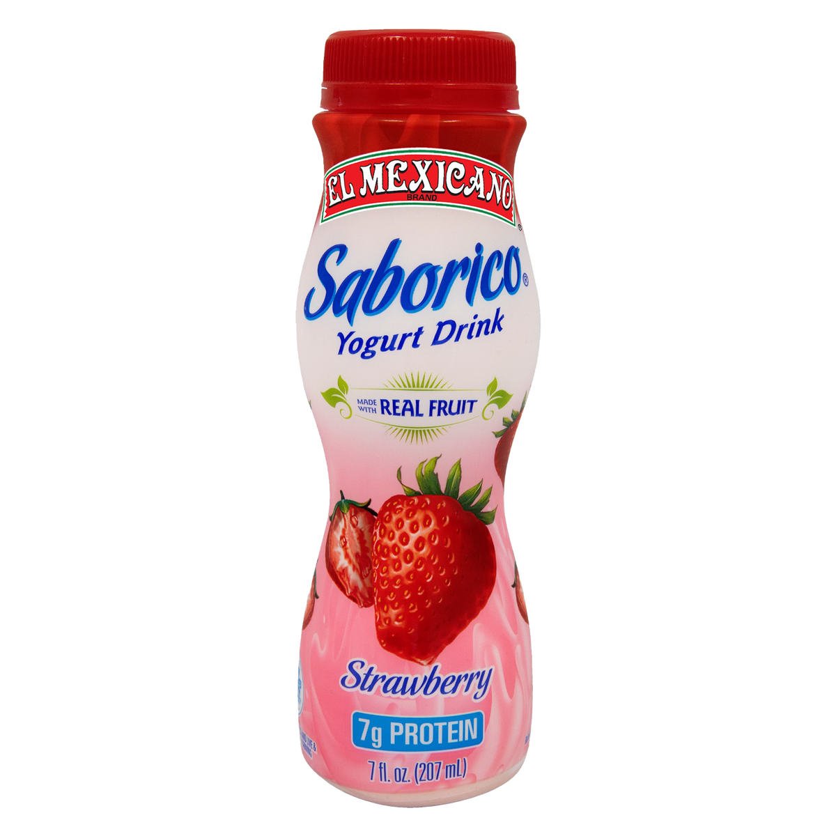 El Mexicano Saborico Yogurt Drink, Strawberry, 7 fl oz, 12 ct
