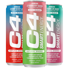C4 Smart Energy Drink, Zero Sugar, Variety Pack, 12 fl oz, 15 ct