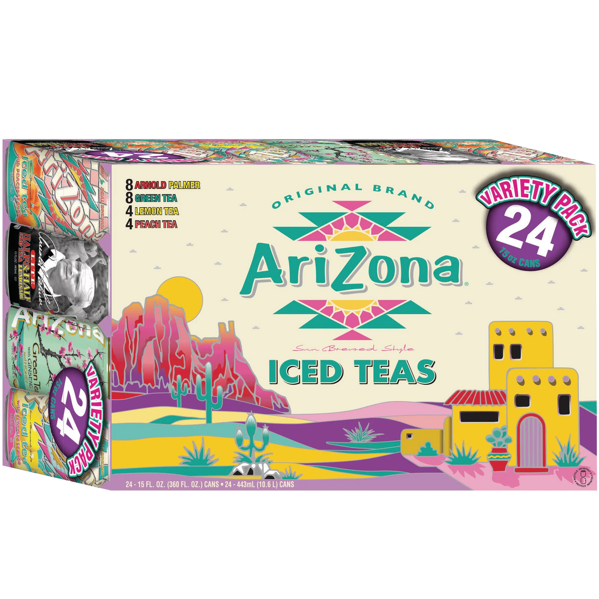 Arizona Iced Tea, Variety Pack, 15 fl oz, 24 ct