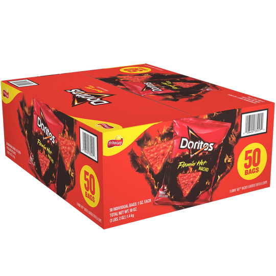 Doritos Tortilla Chips, Flamin' Hot Nacho, 1.0 oz, 50 ct