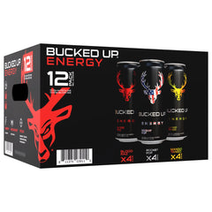 Bucked Up Energy Drink, Zero Sugar, Variety Pack, 16 fl oz, 12 ct