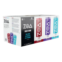 ZOA Energy Drink, Zero Sugar, Variety Pack, 12 fl oz, 18 ct