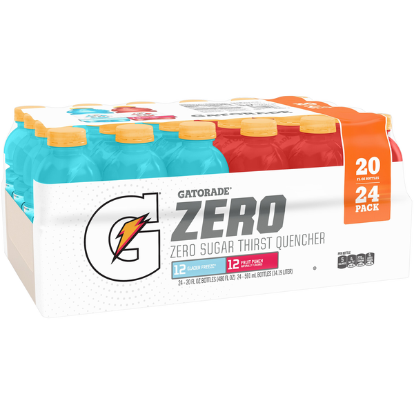 Gatorade Zero Thirst Quencher, Variety Pack, 20 fl oz, 24 ct