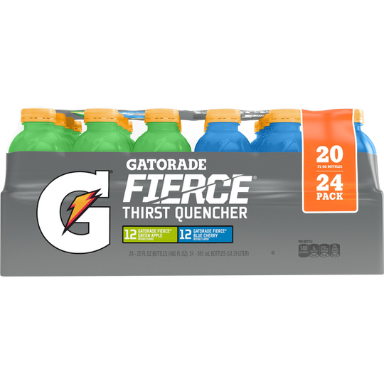 Gatorade Fierce Thirst Quencher, Variety Pack, 20 fl oz, 24 ct