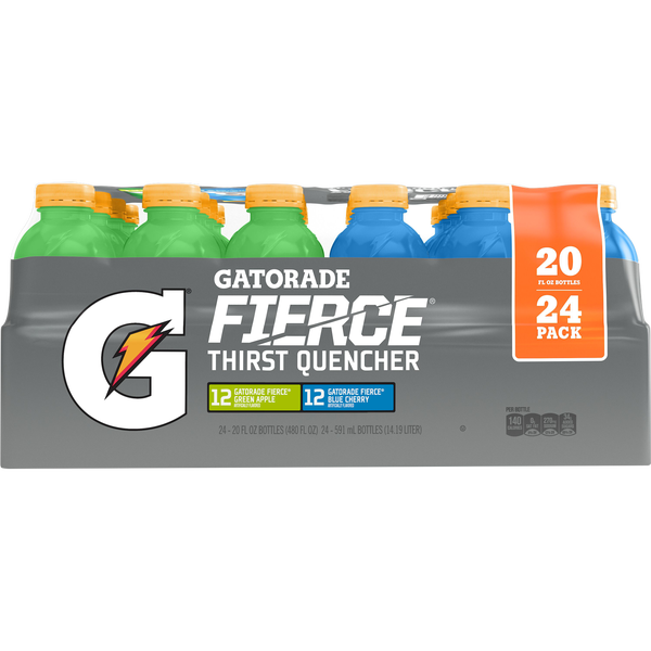 Gatorade Fierce Thirst Quencher, Variety Pack, 20 fl oz, 24 ct