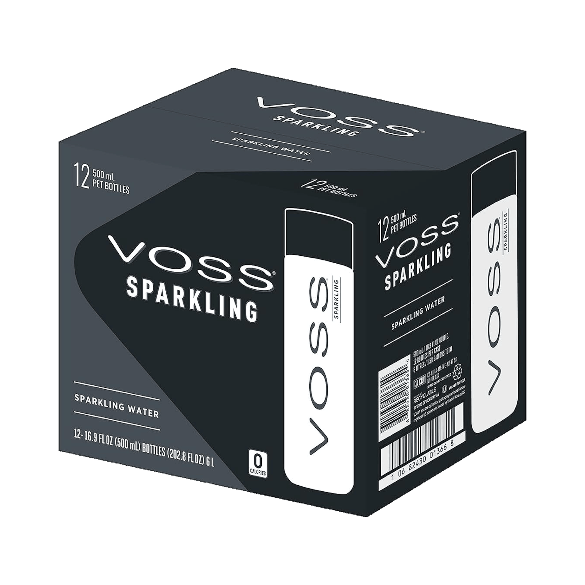 VOSS Sparkling Spring Water, 16.9 fl oz, 12 ct
