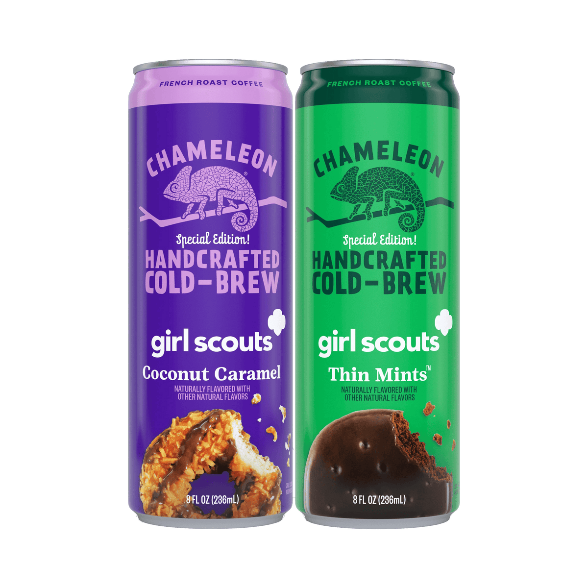 Chameleon Special Edition Girl Scouts Handcrafted Cold-Brew Coffee, French Roast, Variety Pack, 8 fl oz, 12 ct