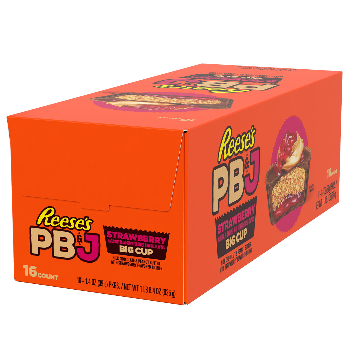 Reese's PB&J Big Cup, Strawberry, 1.4 oz, 16 ct