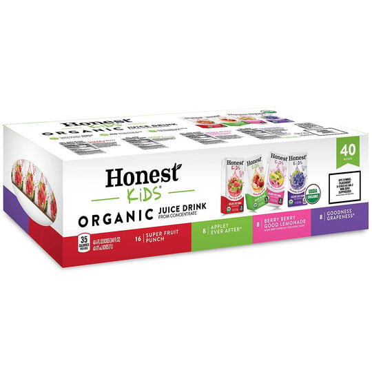 Honest Kids Organic Juice Drink, Variety Pack, 6 fl oz, 40 ct