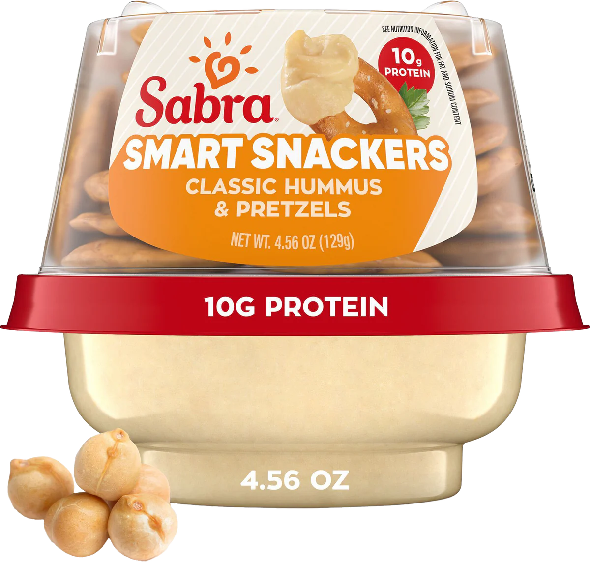 Sabra Hummus with Pretzels Cup, Classic, 4.56 oz, 12 ct
