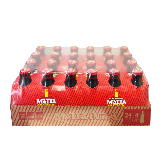 Malta India Non-Alcoholic Malt Beverage, 7 fl oz Bottles, 24-Pack