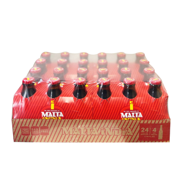 Malta India Non-Alcoholic Malt Beverage, 7 fl oz Bottles, 24-Pack