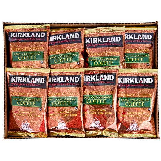 Kirkland Signature Colombian Ground Coffee, Dark Roast, 1.75 oz, 42 ct