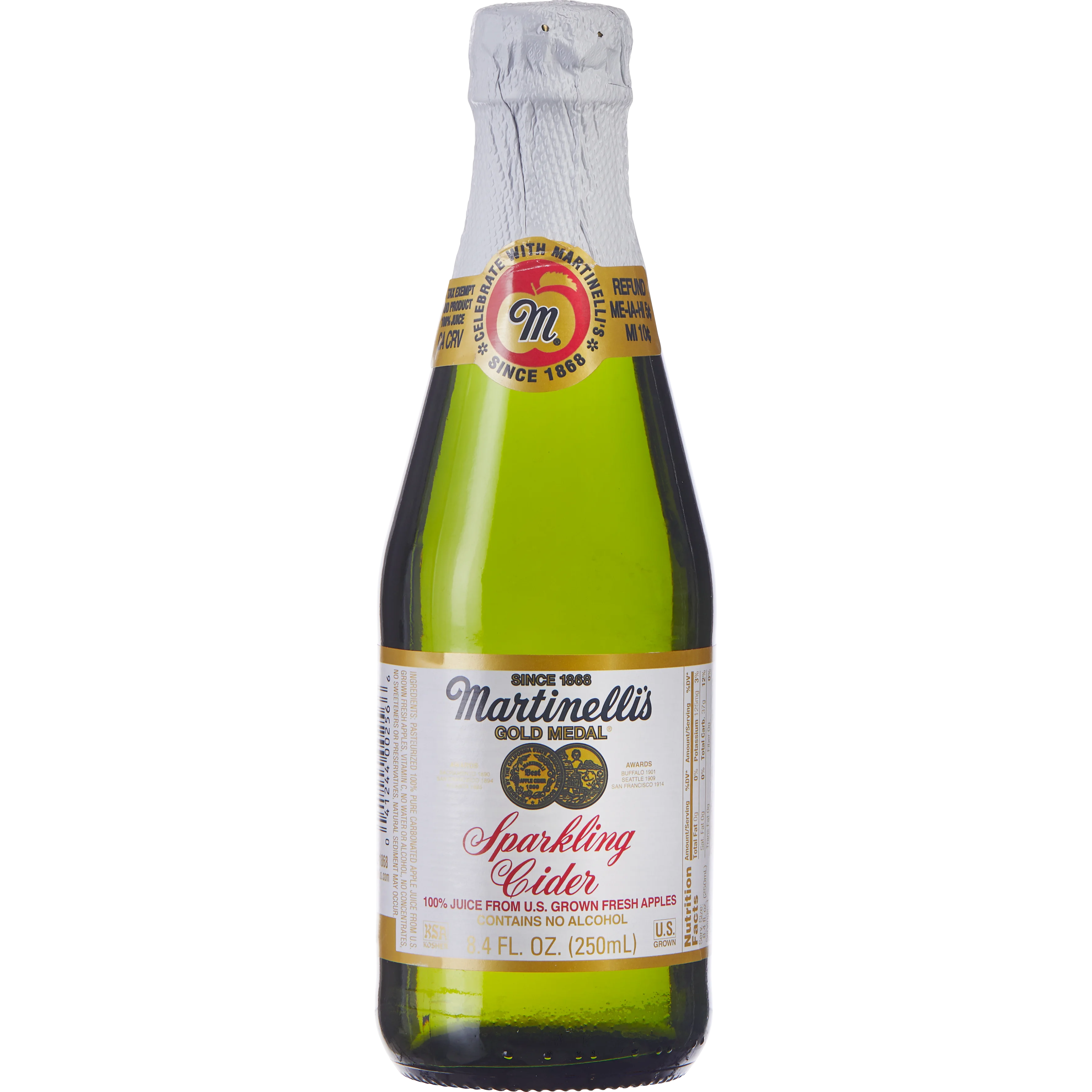 Martinelli's Sparkling Cider, Apple, 8.4 fl oz, 12 ct