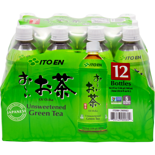 ITO EN Oi Ocha Green Tea, Unsweetened, 16.9 fl oz, 12 ct