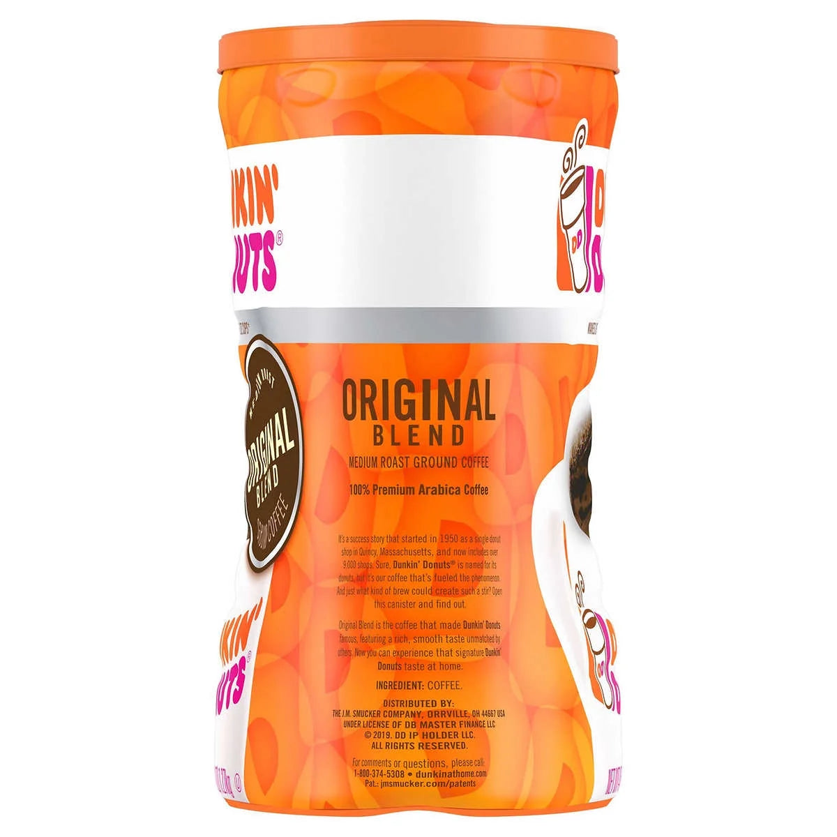 Dunkin' Original Blend Ground Coffee, Medium Roast, 45 oz