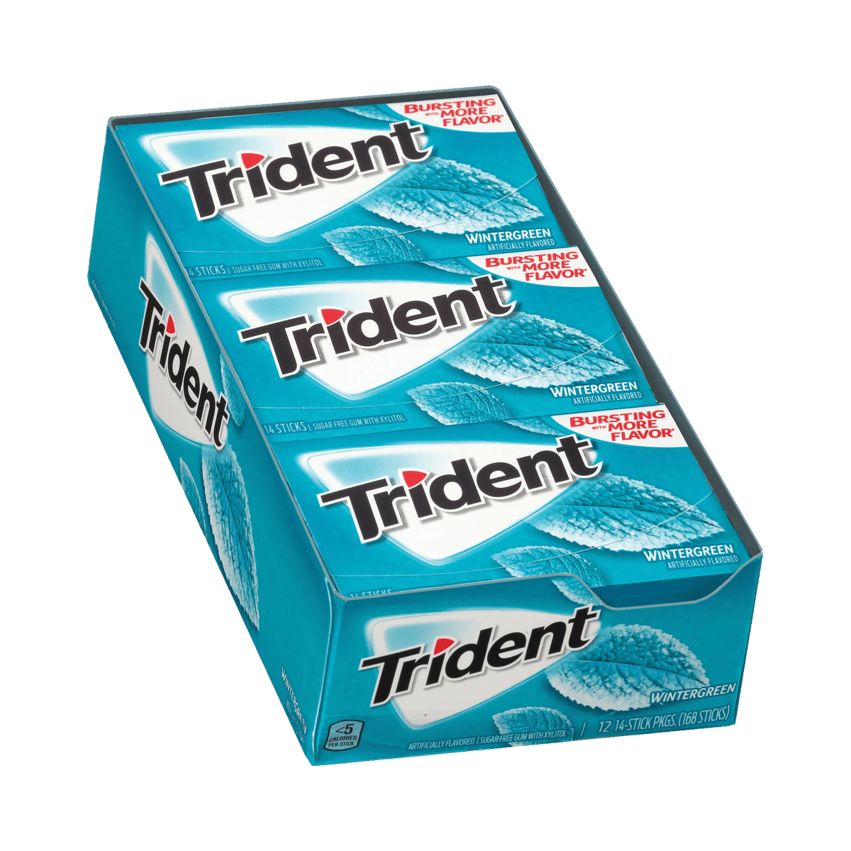 Trident Sugar Free Gum, Wintergreen, 14 Sticks, 12 ct
