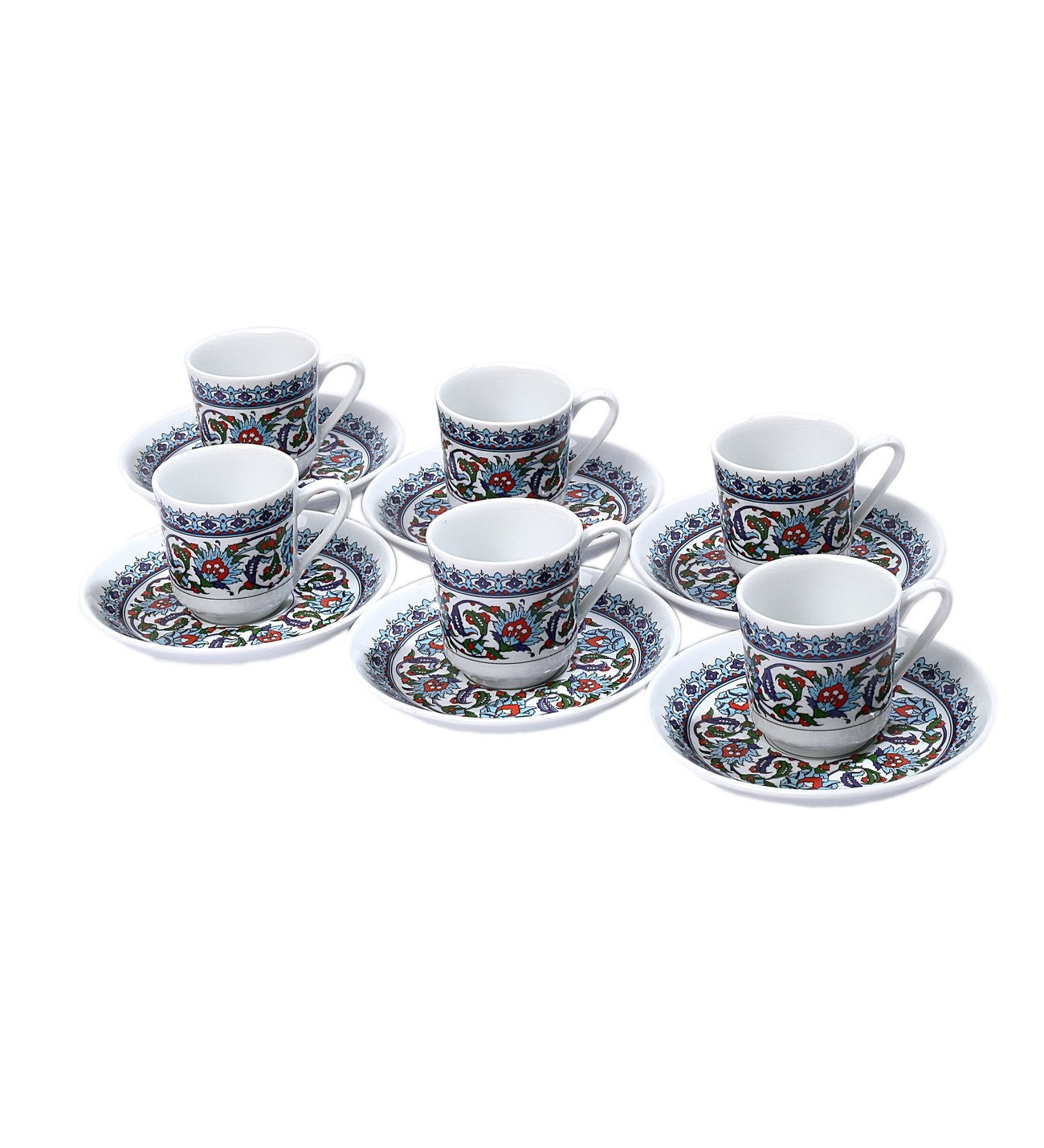 Güral Porselen Topkapı Coffee Pot Set for 6 People