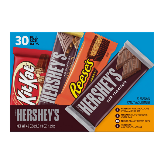 Hershey's, Kit Kat, Reese's Chocolate Candy Bars, Full Size, Variety Pack, 30 ct