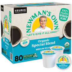 Newman's Own Organic Special Blend Coffee, Medium Roast, Keurig K-Cup Pods, 80 ct