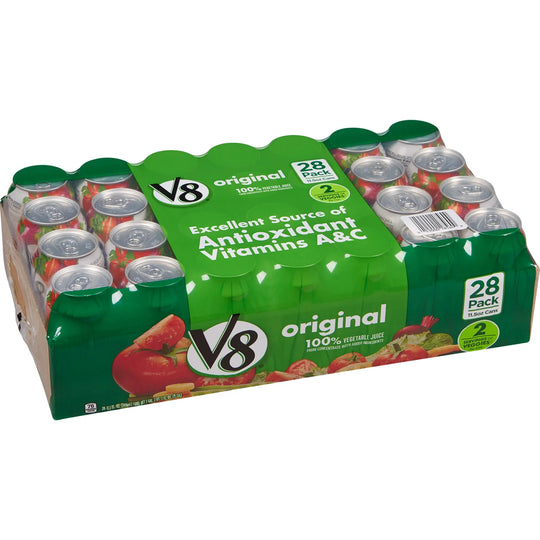 V8 100% Vegetable Juice, Original, 11.5 fl oz, 28 ct