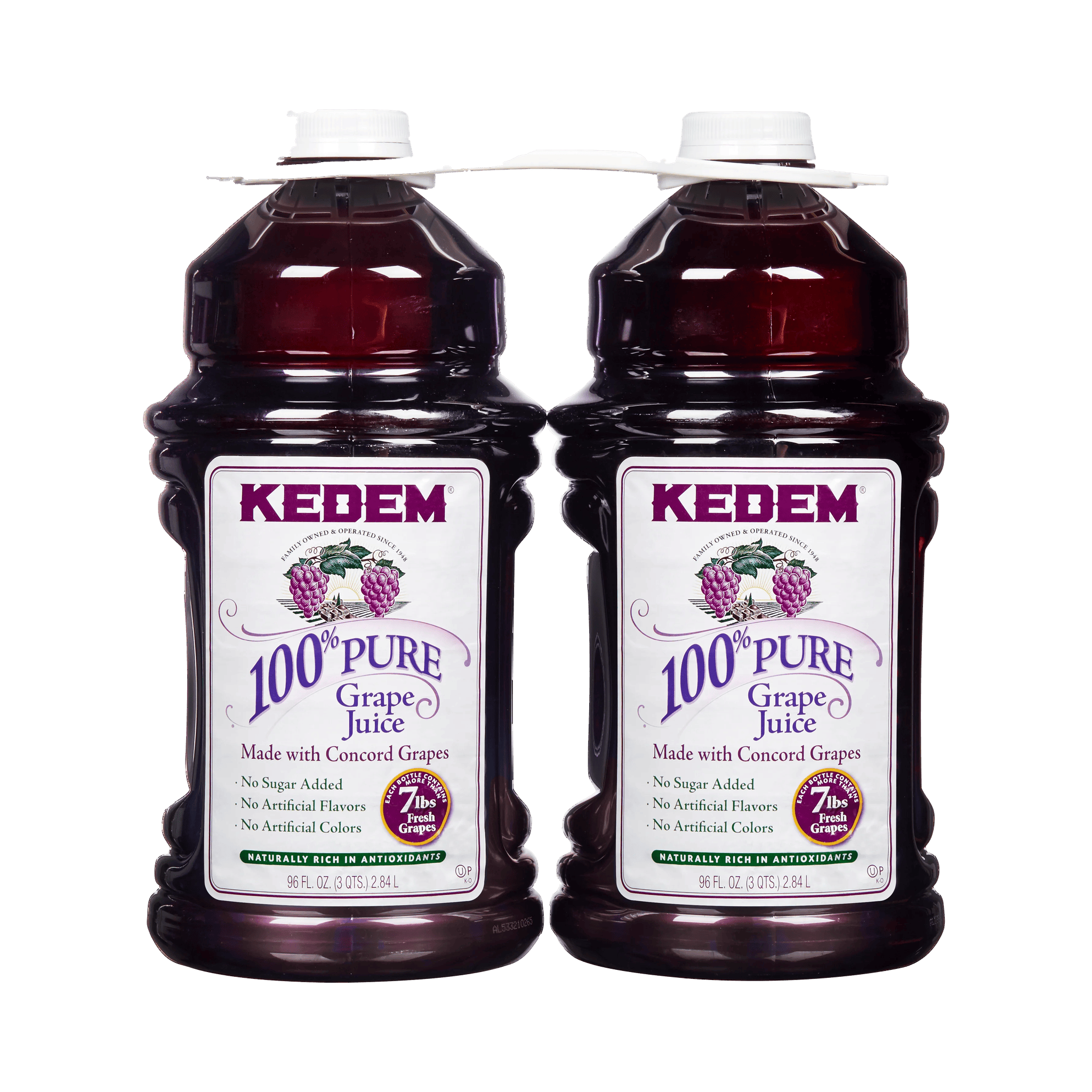 Kedem 100% Pure Grape Juice, 96 fl oz, 2 ct