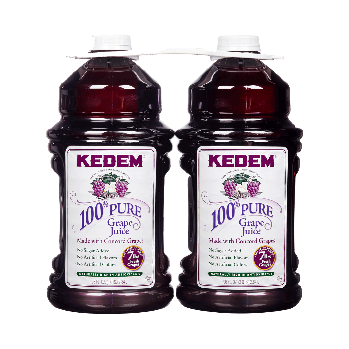Kedem 100% Pure Grape Juice, 96 fl oz, 2 ct