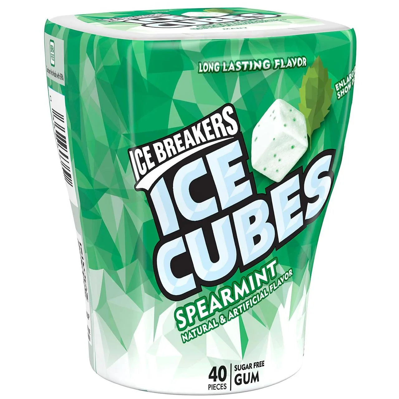 Ice Breakers Ice Cubes Sugar Free Gum, Spearmint, 40 pieces, 4 ct