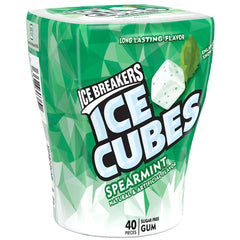 Ice Breakers Ice Cubes Sugar Free Gum, Spearmint, 40 pieces, 4 ct