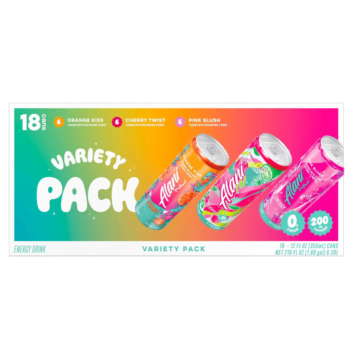 Alani Nu Energy Drink, Summer Pack, 12 oz, 18 ct