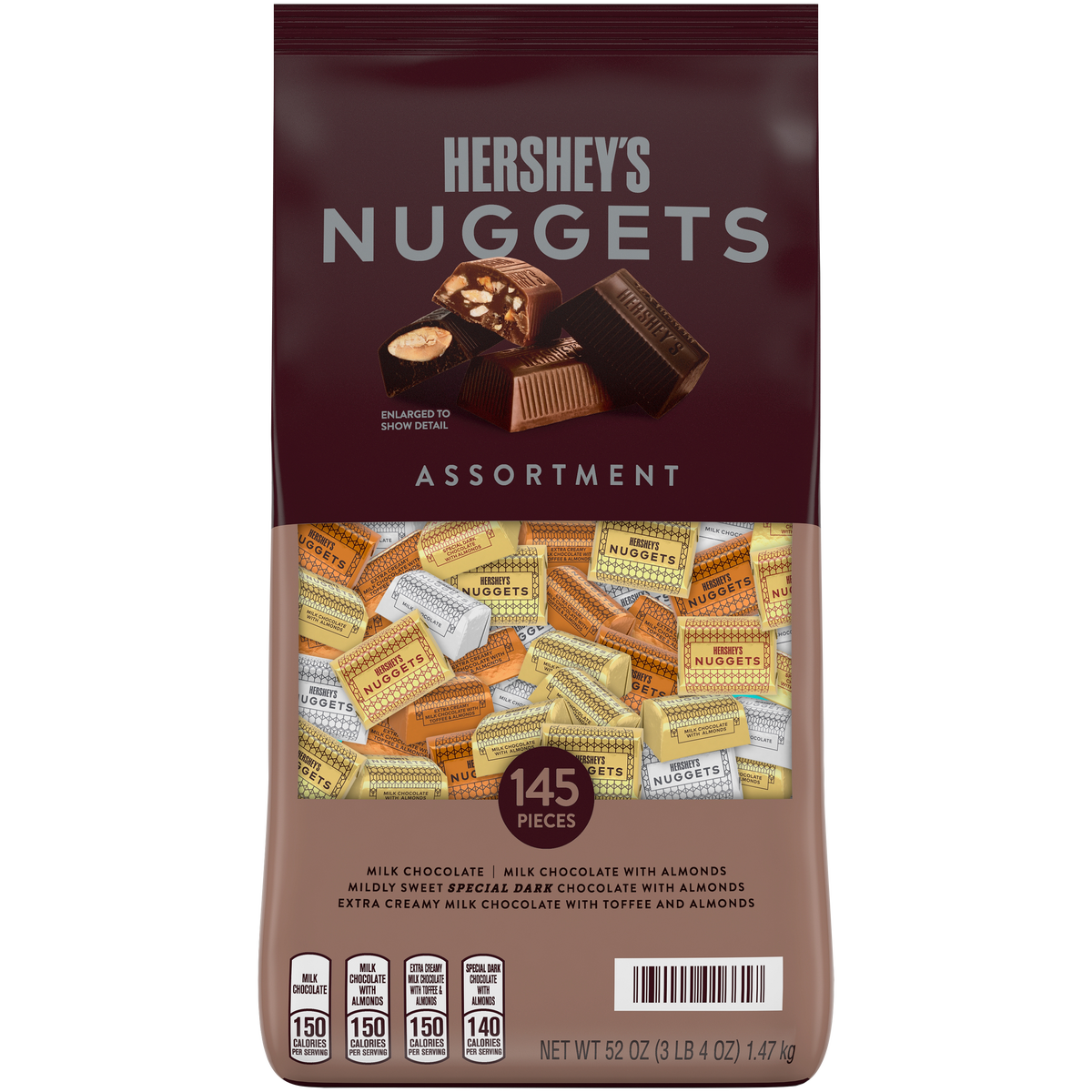 Hershey's Chocolate Nuggets, Variety Pack, 52 oz, 145 ct