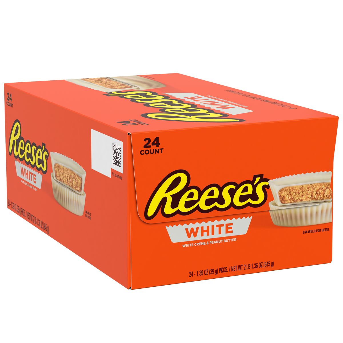 Reese's Peanut Butter Cups, White Chocolate, 1.5 oz, 24 ct