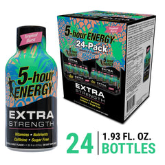 5-hour Energy Shot, Extra Strength, Tropical Burst, 1.93 fl oz, 24 ct