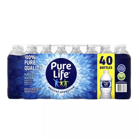 Pure Life Purified Water, 16.9 fl oz, 40 ct