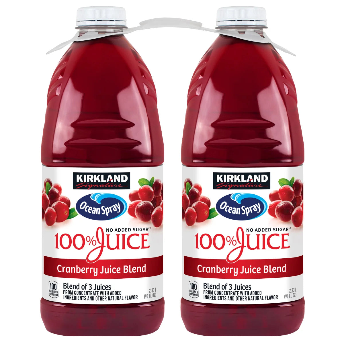 Kirkland Signature Cranberry Premium 100% Juice Drink, 96 fl oz, 2 ct