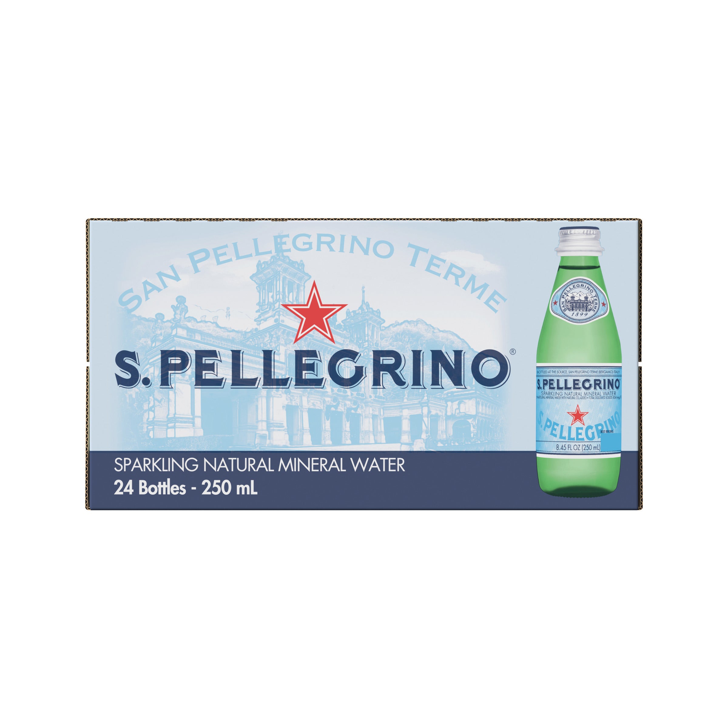 S.Pellegrino Sparkling Natural Mineral Water, 8.45 fl oz, 24 ct
