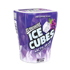 Ice Breakers Ice Cubes Sugar Free Gum, Arctic Grape, 40 Pieces, 4 ct