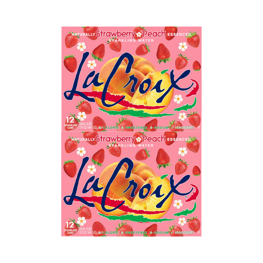 LaCroix Sparkling Water, Strawberry Peach, 12 fl oz, 24 ct