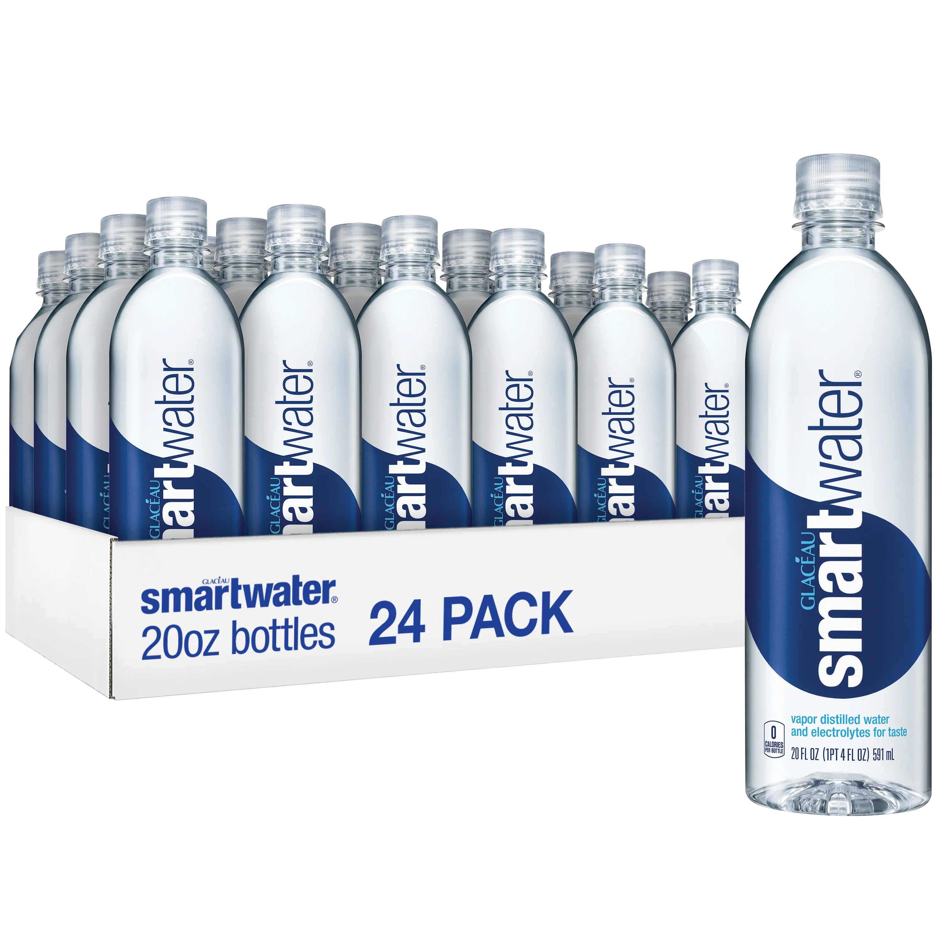 Glaceau Smartwater, 20 fl oz, 24 ct
