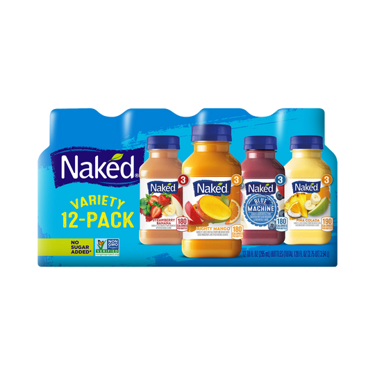 Naked 100% Juice Blend, Variety Pack, 10 fl oz, 12 ct